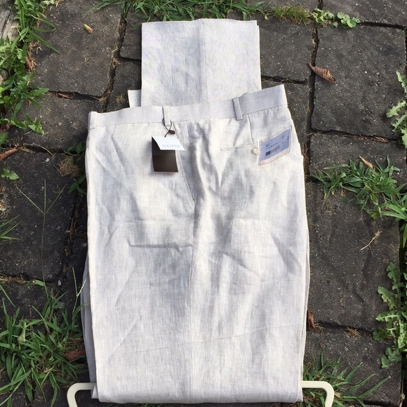 New w/ Tags Cocont Grove Oxford  💯% Linen Pant - Picture 1 of 6